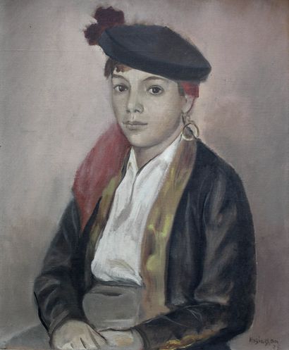 null Philippe HOSIASSON (1898-1978) Portrait du jeune Angelo, réfugié de la guerre...