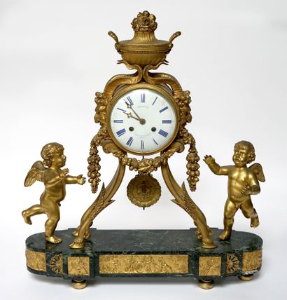  An important ormolu CLOCK, the round dial signed DEJOANNES, Faub. Saint Antoine...
