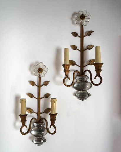 House BAGUES (attributed to). Two sconces...