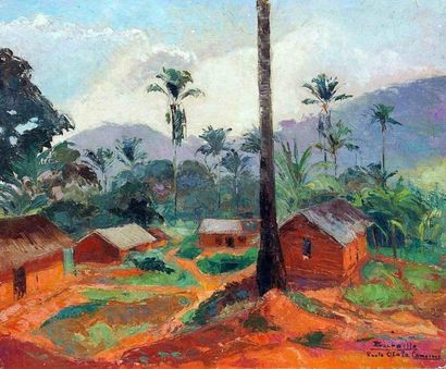 null Jean Marcel BUCHAILLE (1903-1986) Route d'Okala aux palmiers, Yaoundé, Cameroun....
