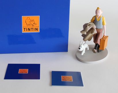 null Figurine Moulinsart, TINTIN - Série : Résine - Tintin et Milou en route : Tintin...