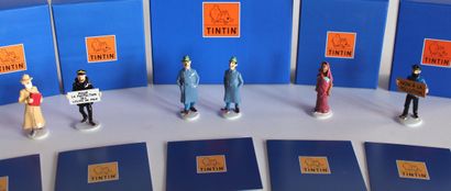 null Lot de 5 figurines Moulinsart, TINTIN - Série : Carte de Vœux 1972, Matière...
