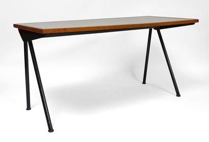 null Jean PROUVÉ (1901-1984) DESK, compass variant known as Antony, 1955, the black...