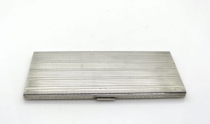 null Large cigarette case guilloche with bands and stripes. Swan hallmark. Weight...