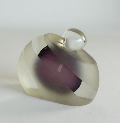 null Véronique Monod - (années 1990) - flacon à parfum en verre doublé incolore et...