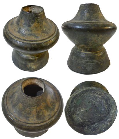 pot à chaux vive en bronze - Cambodge - XVIIIe-XIXe...