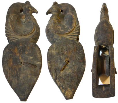 null Wooden loom pulley with a bird - Northern Thailand (Lan Na) - 50 years old