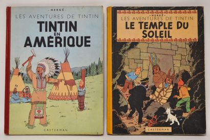 HERGE. Les aventures de Tintin. lot de deux...