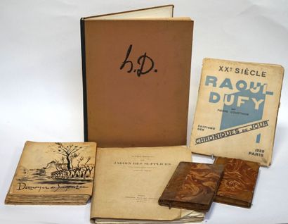  Lot de livres lithographiés comprenant Le Jardin des Supplices, Raoul Duffy, Daumier...