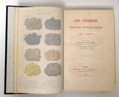  SIMONIN (L.) Les Pierres précieuses. Paris, Hachette, 1869. Grand in-8, dem. chagrin...