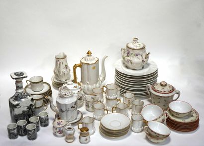 null Très important lot de porcelaines dont Villeroy & Boch et Limoges comprenant...