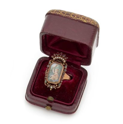 
Charming ring in pink gold 750 mils, the...