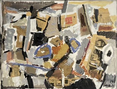 André RAFFIN (1927-2005) Composition collages,...