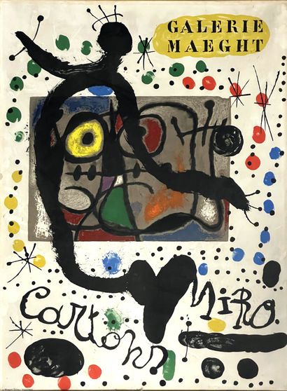 null Joan MIRO (1893-1983) Cartons, Galerie Maeght, Paris , 1965. Affiche lithographique...