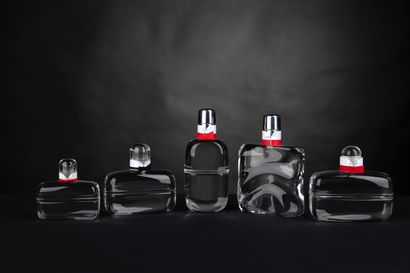 Serge MANSAU. Five prototypes of bottles...