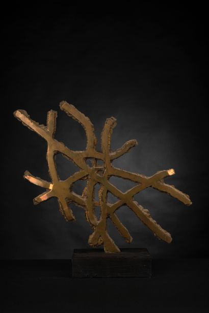 Serge MANSAU. Kanji 5. Sculpture en bronze...