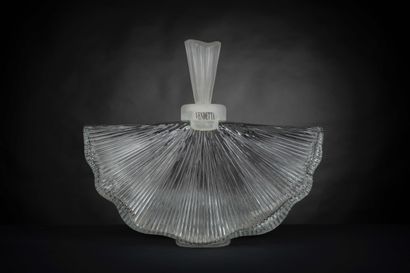 null Serge MANSAU for Valentino. Bottle advertising sculpture in colorless glass...