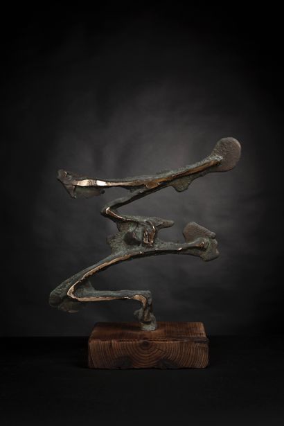 Serge MANSAU. Kanji 4. Sculpture en bronze...