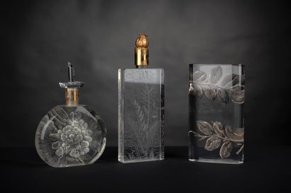 Serge MANSAU. Three prototypes of bottles...
