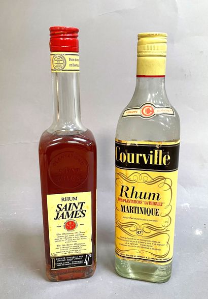 2 bouteilles de RHUM dont Saint-James et...