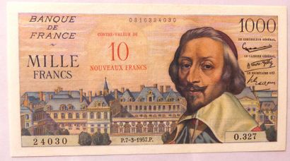 BILLET de 1000 Francs Richelieu. Très bon état.