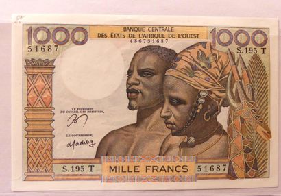 BILLET de 1000 Francs. Banque centrale des...