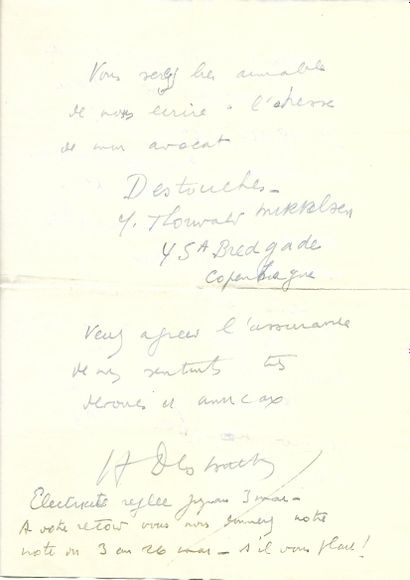 null CELINE (Louis Ferdinand) écrivain et médecin français (1894-1961) Lettre autographe...