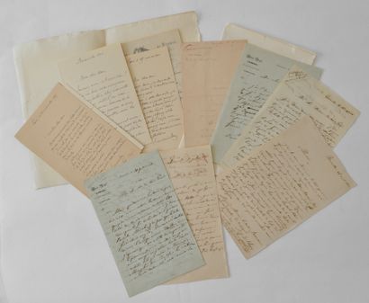 null MISCELLANEOUS Set of 17 autograph letters signed to several addressees, including...