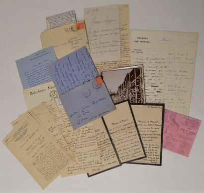 null [Georges LEYGUES] Set of letters and documents addressed to him, within the...