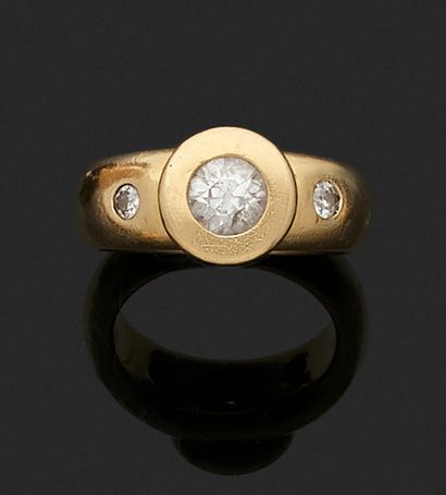 Josef KIEL. Large ring in yellow gold 750...