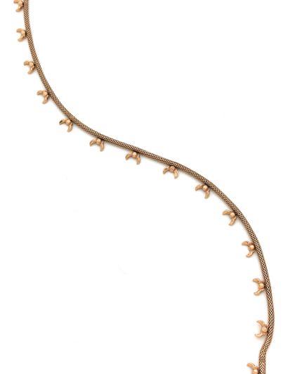 NECKLACE in yellow gold 750 mils, round venitian...