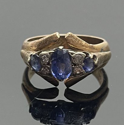  Gold ring 585 mils, the openwork setting...