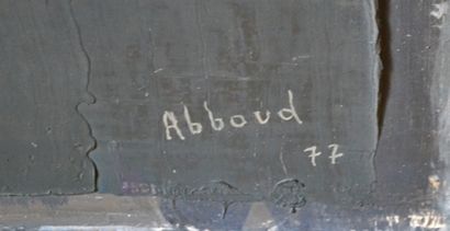 null 
Shafic ABBOUD (1926-2004) Le lit bleu, 1977. Huile sur toile signée et datée...