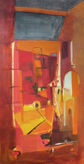 null Jacques BERGER (1902-1977). Composition abstraite. Huile sur toile signée en...