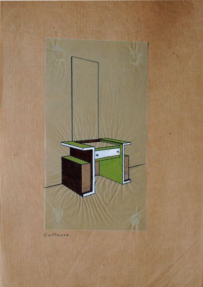 null Jean-Charles MOREUX (1889-1956) Lot of twenty three interior projects and achitectural...