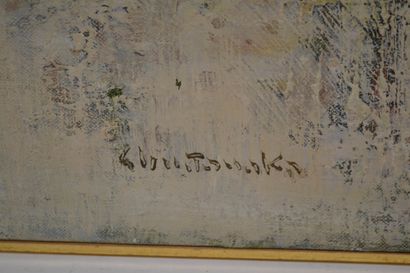 null Shu TANAKA (1908-?) Composition. Huile sur toile signée en bas à gauche. 60...