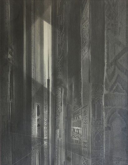 Abdellah SADOUK (1950) Intérieur Lithographie...