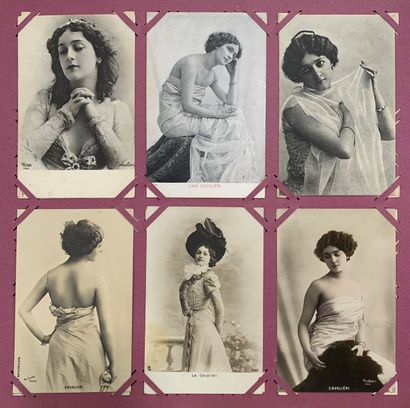 null Cavaliéri: lot of old postcards about the soprano Cavaliéri. Many portraits,...