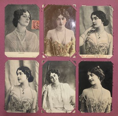 null Cavaliéri : lot de cartes postales anciennes sur la soprano Cavaliéri. Nombreux...