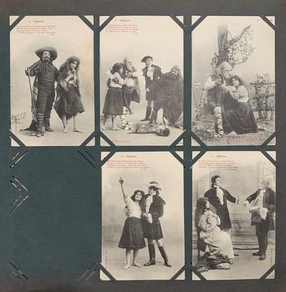 null Mignon : lot de cartes postales anciennes sur l’opéra Mignon et quelques chansons...