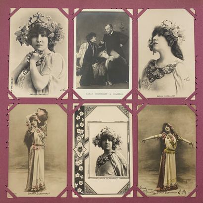Sarah Bernhardt : lot de cartes postales...