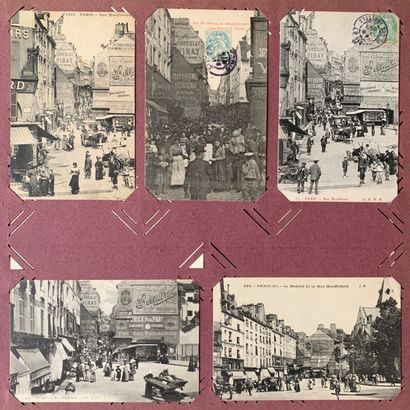 null Marchés aux puces Parisiens : lot de cartes postales anciennes sur les marchés...