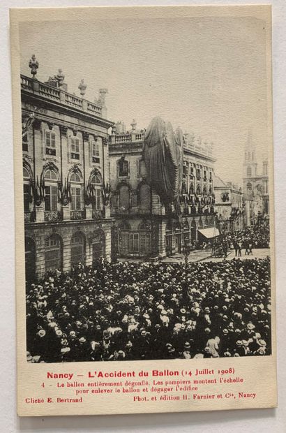 null Dirigeables et Ballons : Lot de cartes postales anciennes sur le thème des dirigeables...