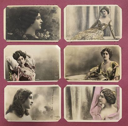 null Cavaliéri: lot of old postcards about the soprano Cavaliéri. Many portraits,...