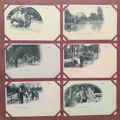 null Jardin d’acclimatation, Zoo humain : lot de cartes postales anciennes sur le...