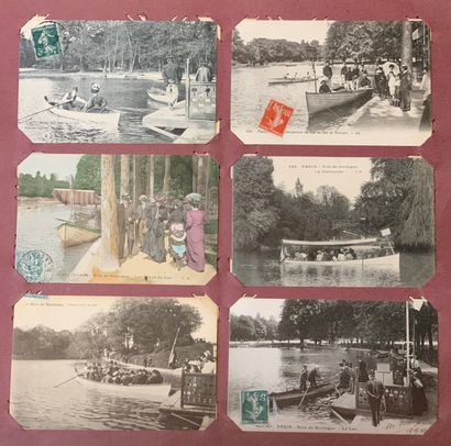 null Bois de Boulogne : lot de cartes postales anciennes sur le Bois de Boulogne...