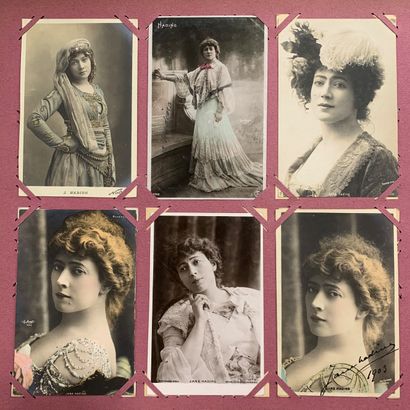 null Actresses and singers: lot of postcards on actresses and singers of the beginning...