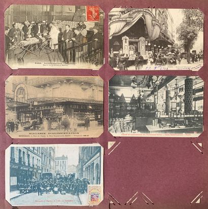 null Grands magasins de Paris : lot de cartes postales anciennes sur les grands magasin...