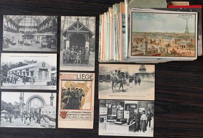  Exposition : Lot de cartes postales anciennes sur le thème des expositions : expositions...