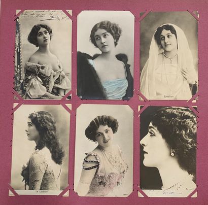 null Cavaliéri: lot of old postcards about the soprano Cavaliéri. Many portraits,...